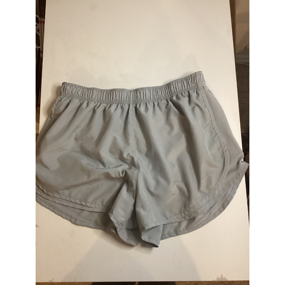 Nike Dri-FIT Womens Running Shorts‎ Light Grey Mesh Trim Size XL Activewear